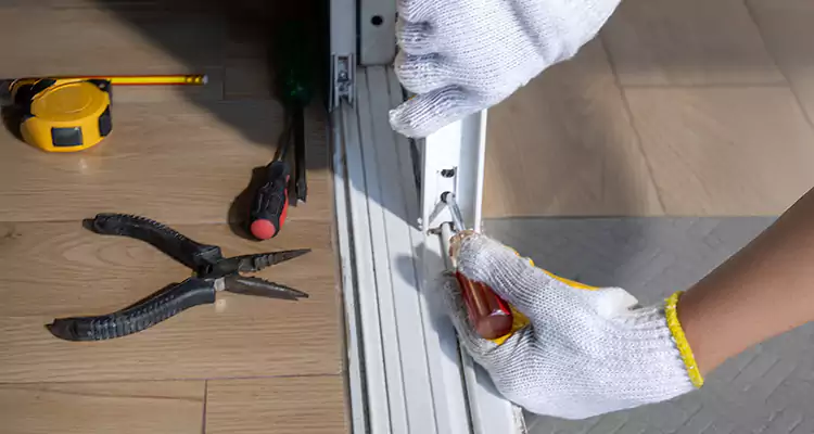 Backyard Sliding Door Track Repair in Titusville, FL